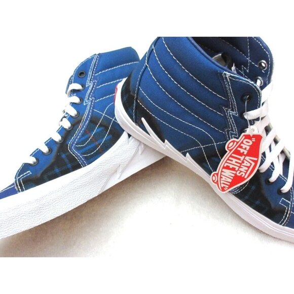 Vans Sk8-Hi Bolt Big Reveal Classics Navy Blue White Skate shoes Sizes NIB - Picture 4 of 5